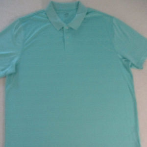 John Ashford Men Polo Shirt XL Mint Short Sleeves